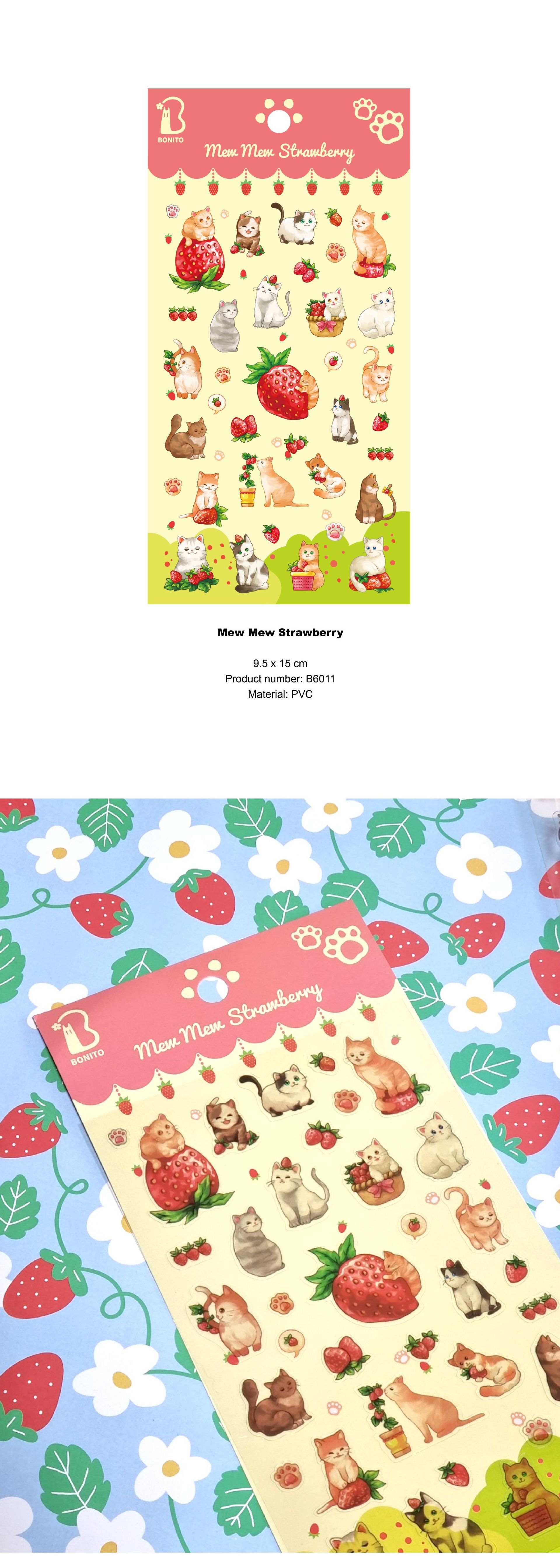 Ichigo Deco & Strawberry Party Scented Die Cut Stickers – journalpages