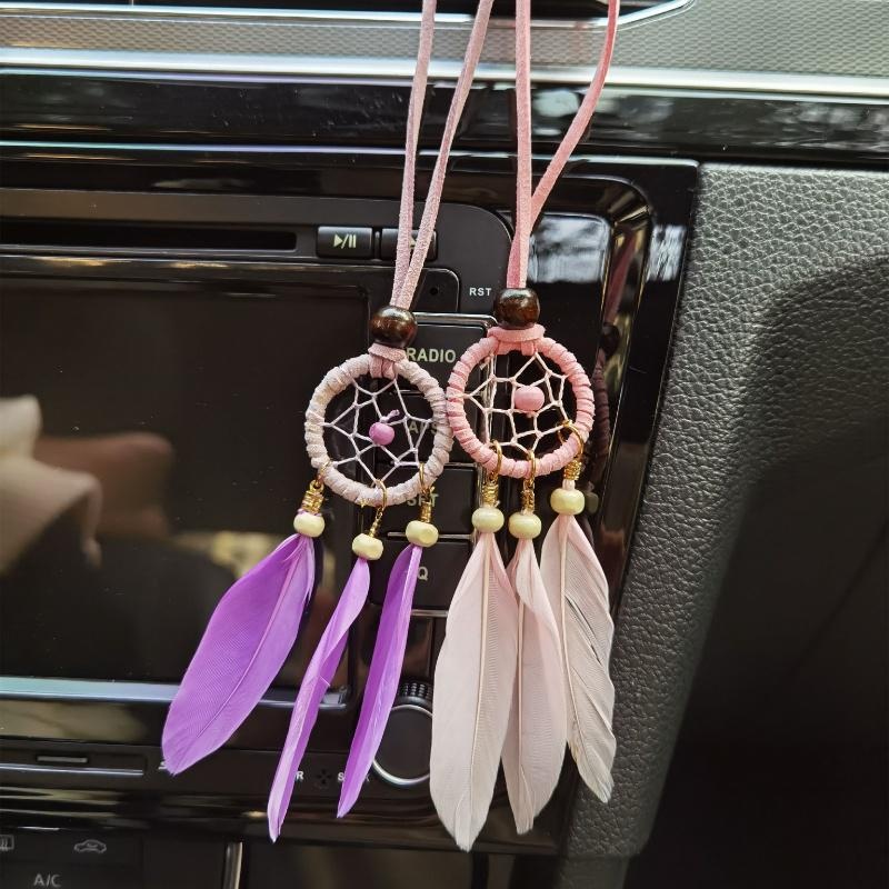 Beautiful Dreamcatcher Car Rear view Mirror Pendant Colorful - Temu