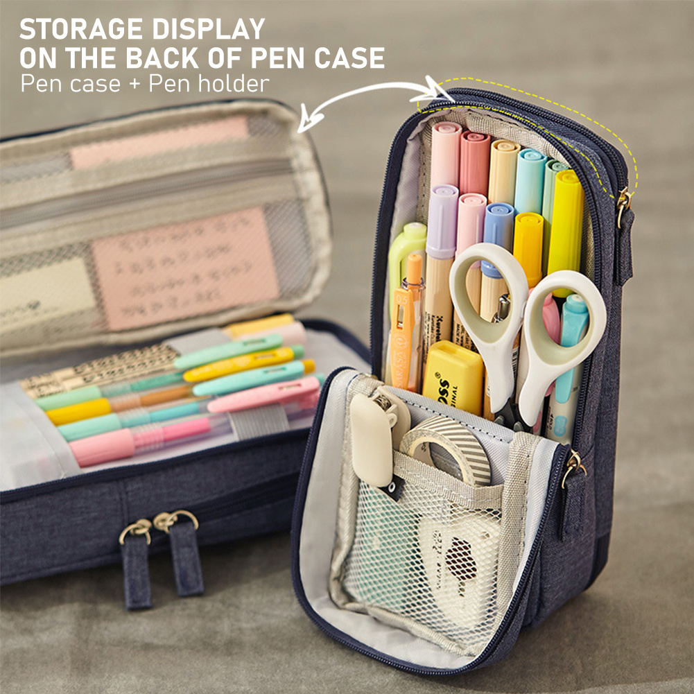 Large Capacity Pencil Case Portable Handheld Pen Bag - Temu