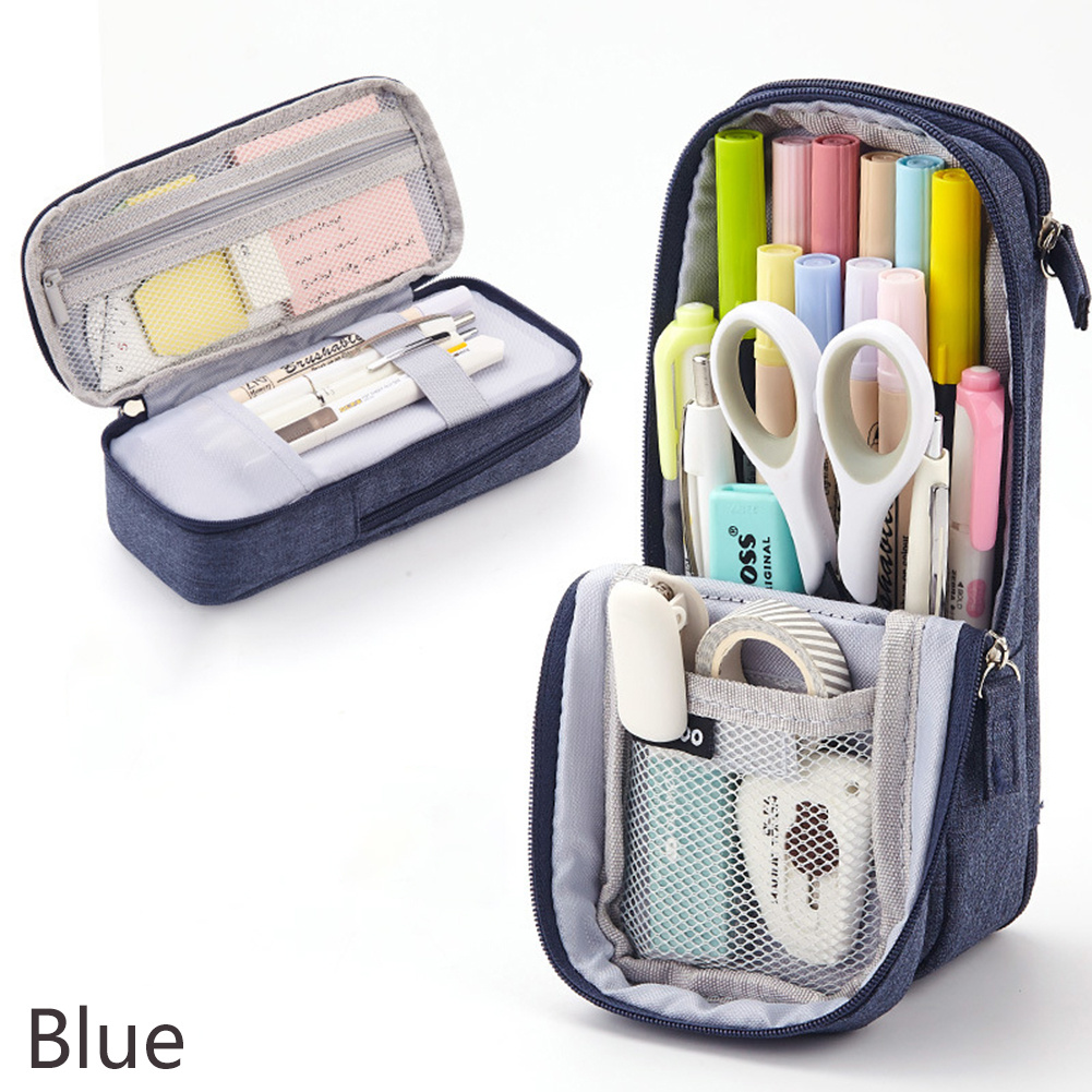 Big Capacity Pencil Pouch Pen Bag Two Layer Pencil Case - Temu Germany