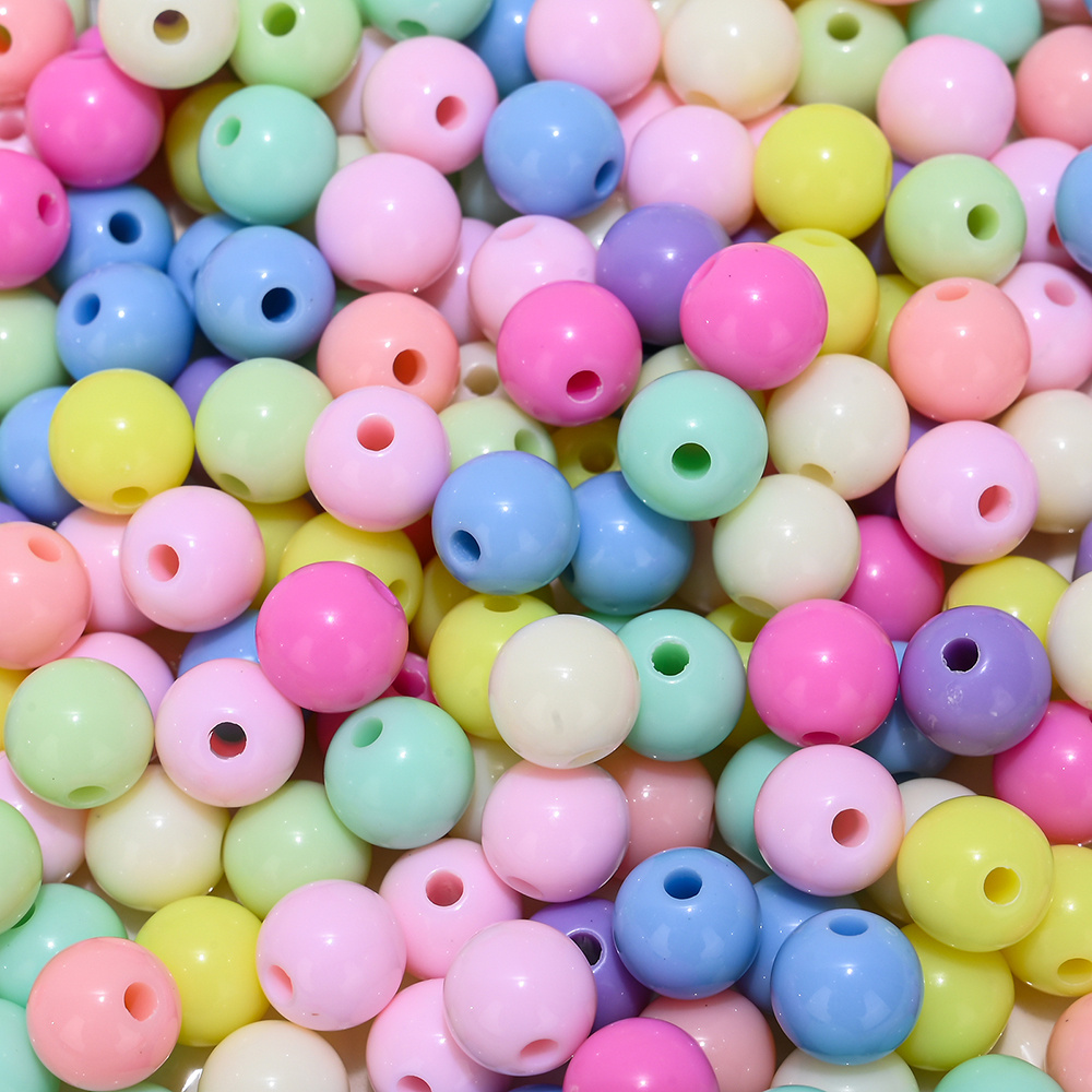 4mm Pastel Round Beads (Purple / 150pcs) Cute Bubble Gum Bead Loose Be, MiniatureSweet, Kawaii Resin Crafts, Decoden Cabochons Supplies