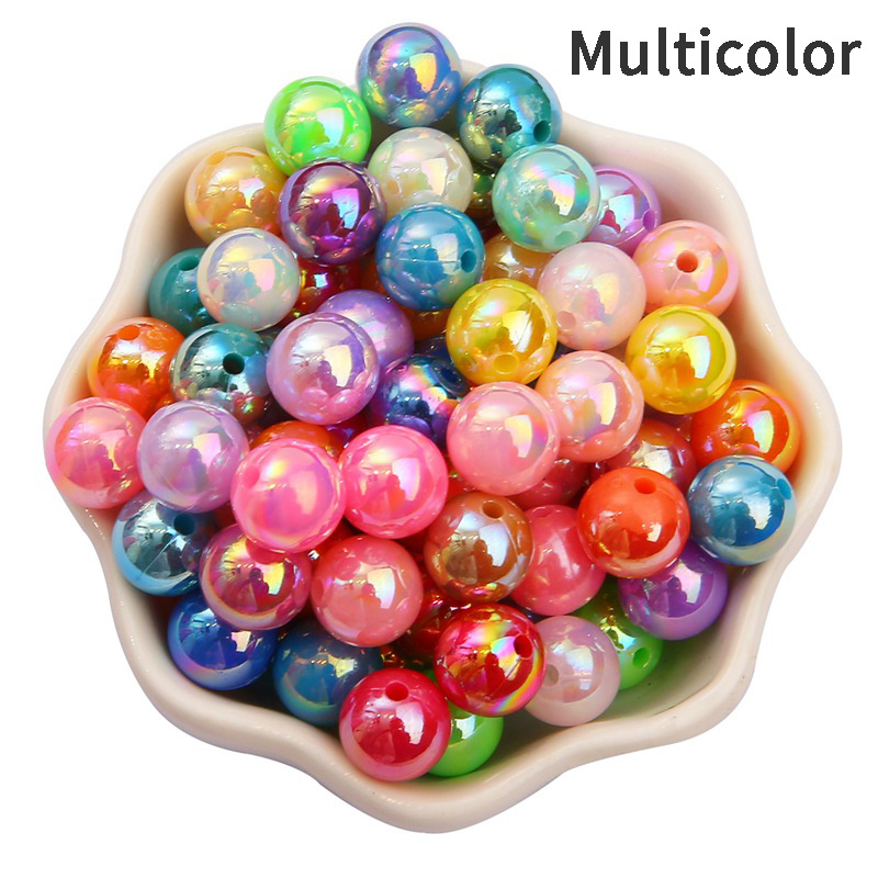 50pcs/pack Mixed Color Bayberry Beads Diameter 0.8cm/0.31inch ABS Colored  Beads Loose Bead For Bracelet Necklace Making DIY Handmade Accessories