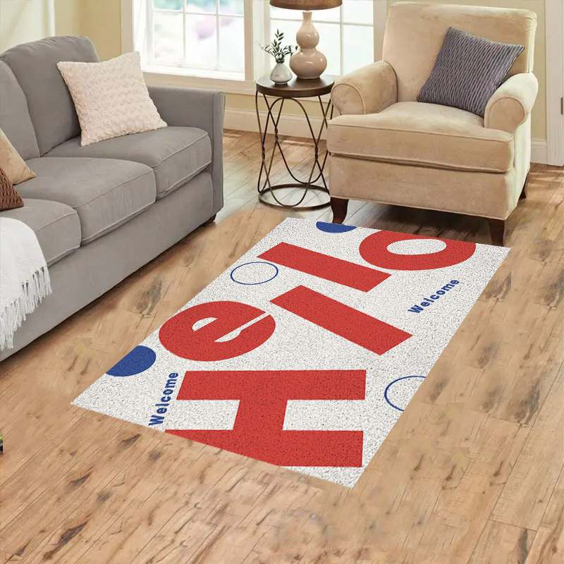 1pc Thickened Hello Entry Door Floor Mat Home Door Rub Soil Mat Entry