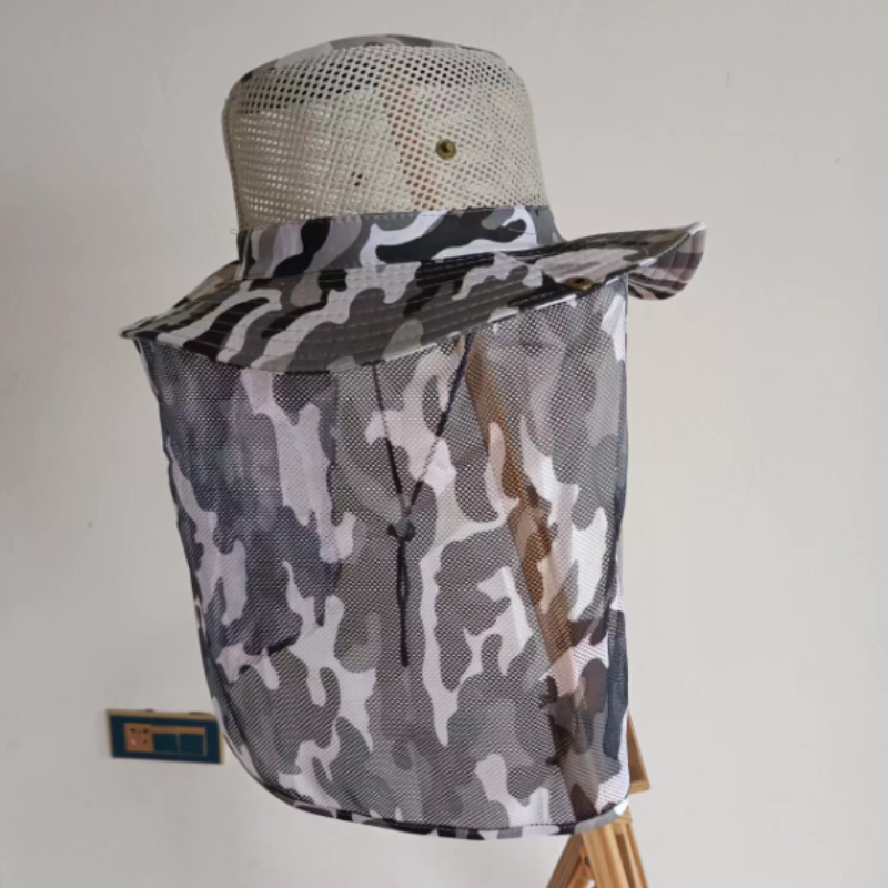 Men's Camouflage Sunscreen Hat Neck Flap Uv Protection - Temu