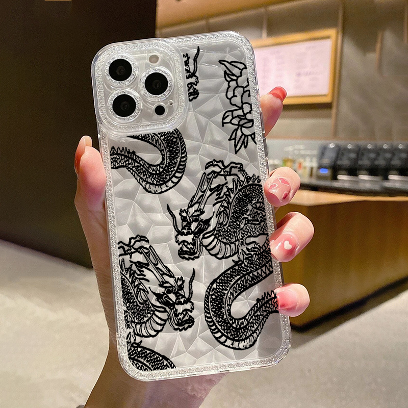 

Dragon Printed Tpu Phone Case For Iphone 14 13 12 11 Xs Xr X 7 8 6s Mini Plus Pro Max Se Gift For Birthday/easter/boy/girlfriend