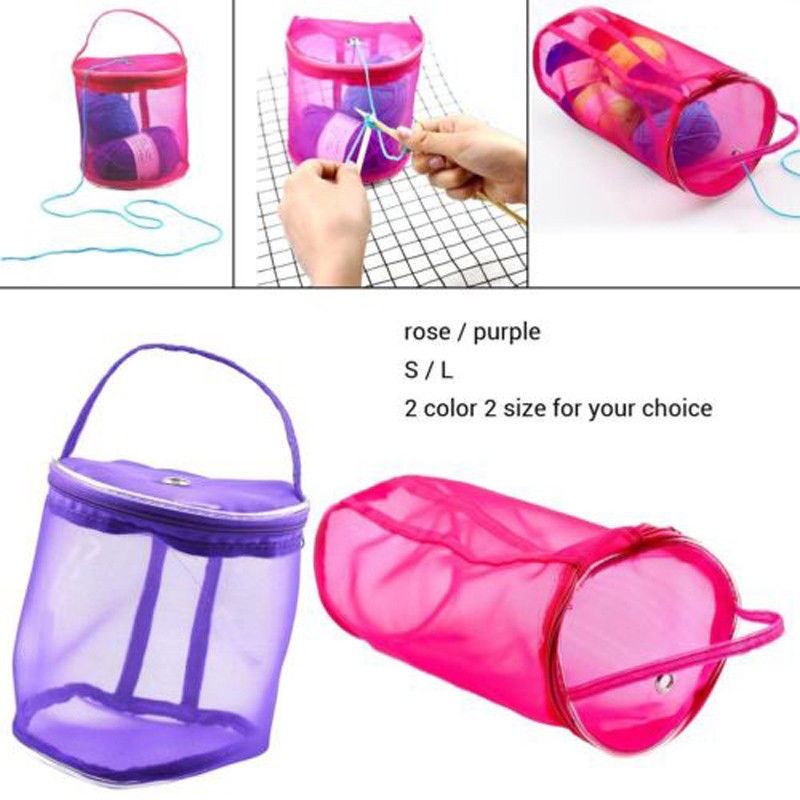 Knitting Bag, Yarn Storage Organizer Tote Bag With Shoulder Strap And  Handle For Carrying Knitting Needles Crochet Hooks, Project And Other  Accessories, No Accessories Included, Space Saving Organization, Bedroom  Accessories - Temu
