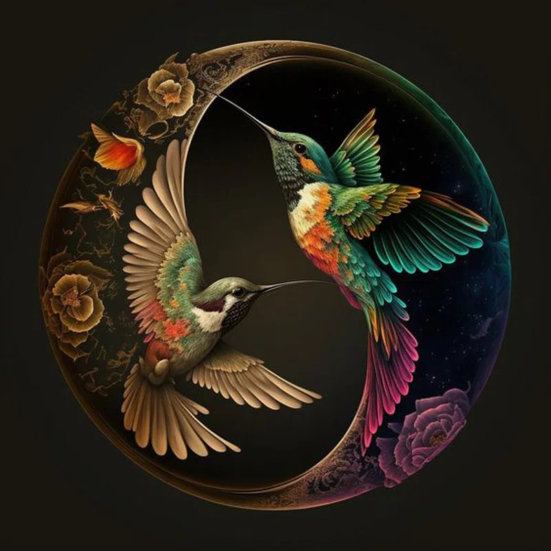 Hummingbird Feathers Diamond Art Kit – Indigenous Collection