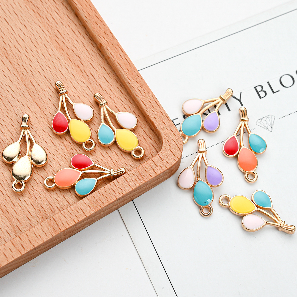 10pcs/lot Lovely Random Color Ballon Enamel Charms For Necklace Earrings Multicolor Drop Oil Alloy Pendant Handmade Jewelry Additions