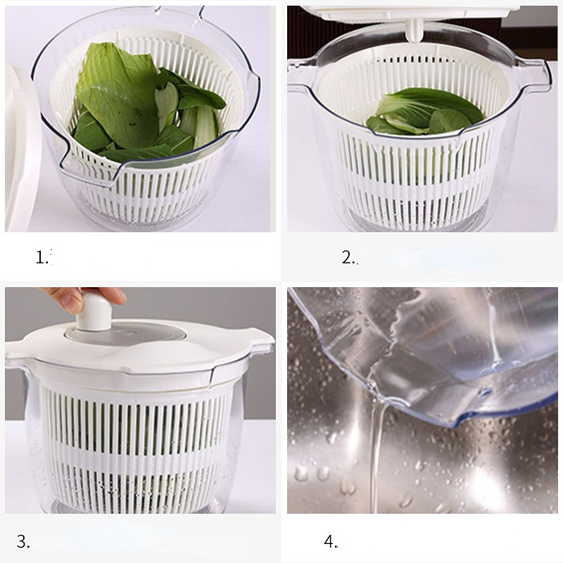 Salad Spinner And Vegetable Washer Dryer - Efficient Kitchen Tools For  Fruits And Vegetables - Temu