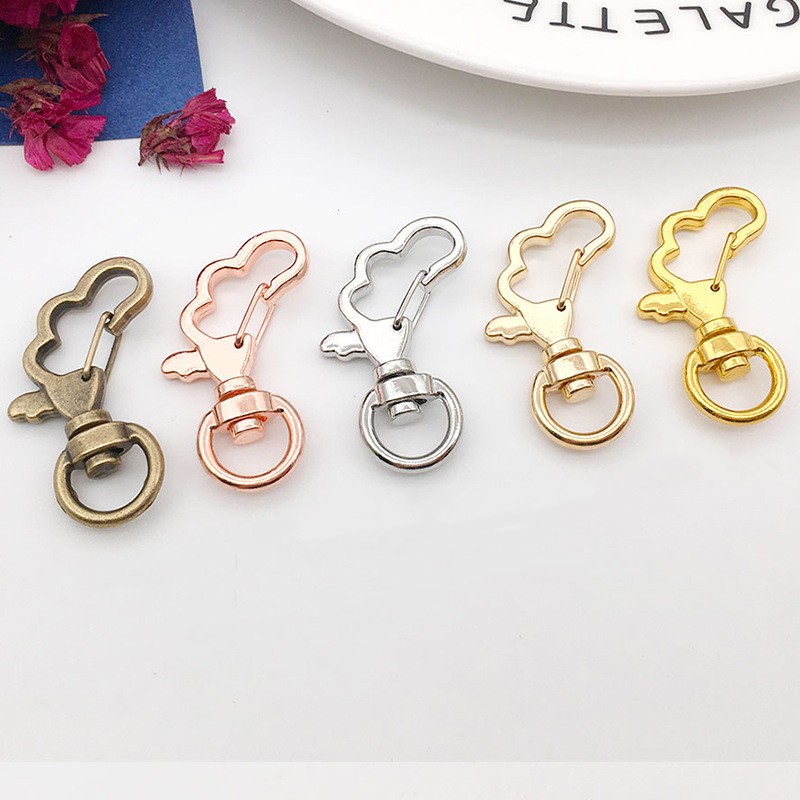 Lobster Claw Clasps 5x Swivel Gold Silver Keychain Snap Hook Jewelry  Decoration
