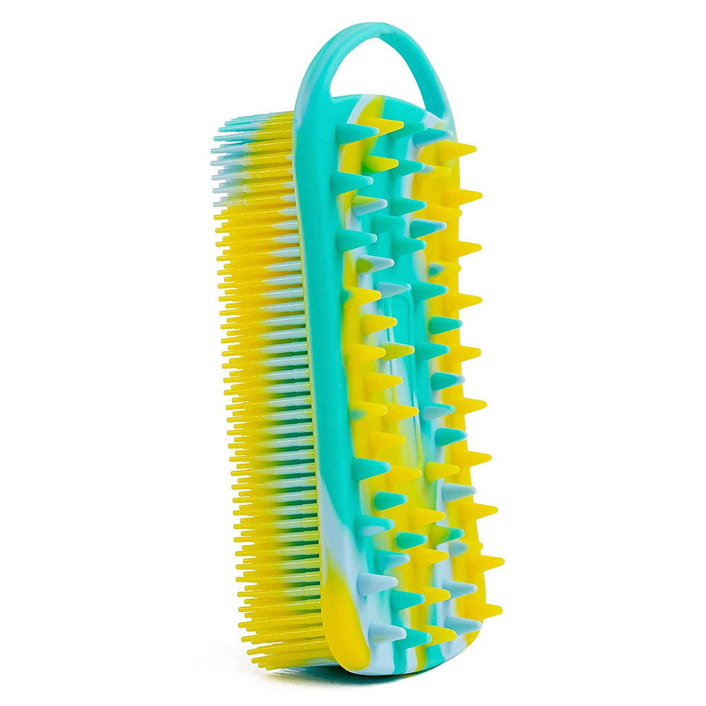 1 Bath And Shampoo Brush Silicone Body Scrubber For Use In - Temu