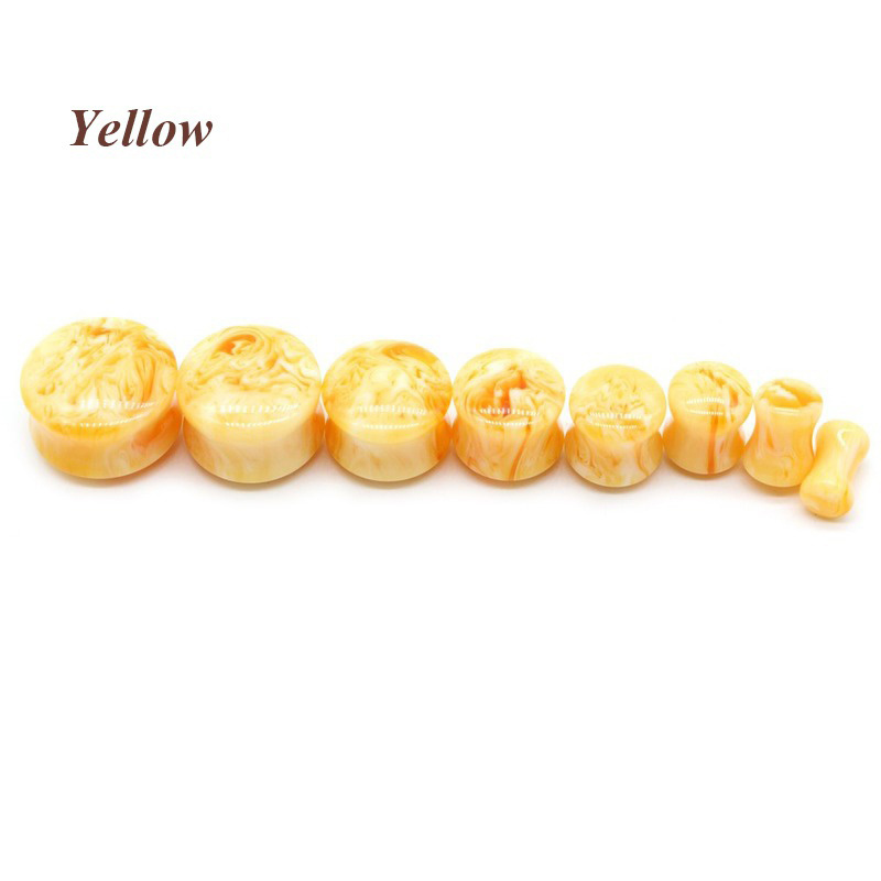 Creative Brown Acrylic Round Ear Plugs for Men