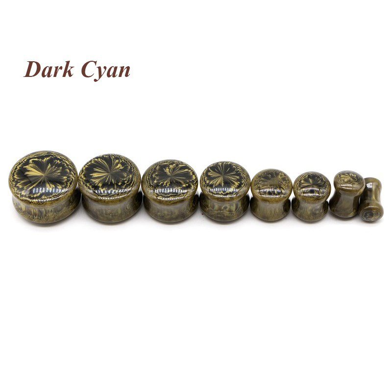 Creative Brown Acrylic Round Ear Plugs for Men