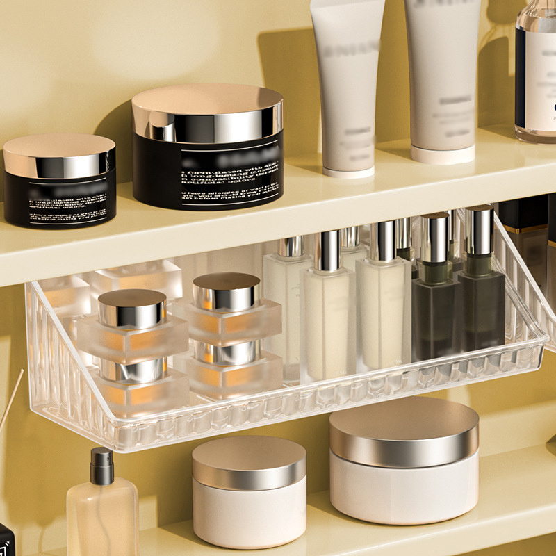 Mirror Cabinet Cosmetics Storage Shelf Holder Bathroom Partition Acrylic  Skin Care Product Storage Rack Makeup Organizer