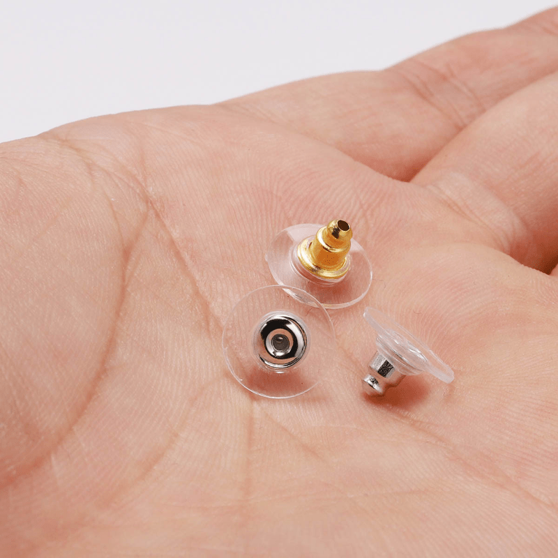 Plastic earring backs for stud earrings - 50pcs pack