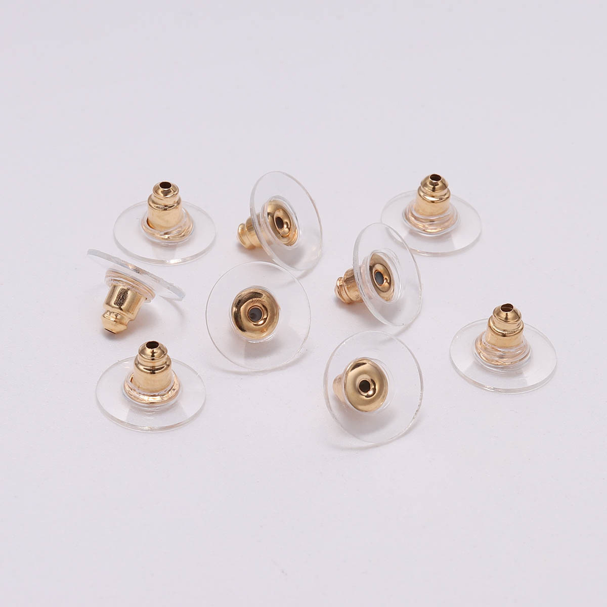 50pcs Stainless Steel Bullet Comfort Clutch Earring Back Earnut