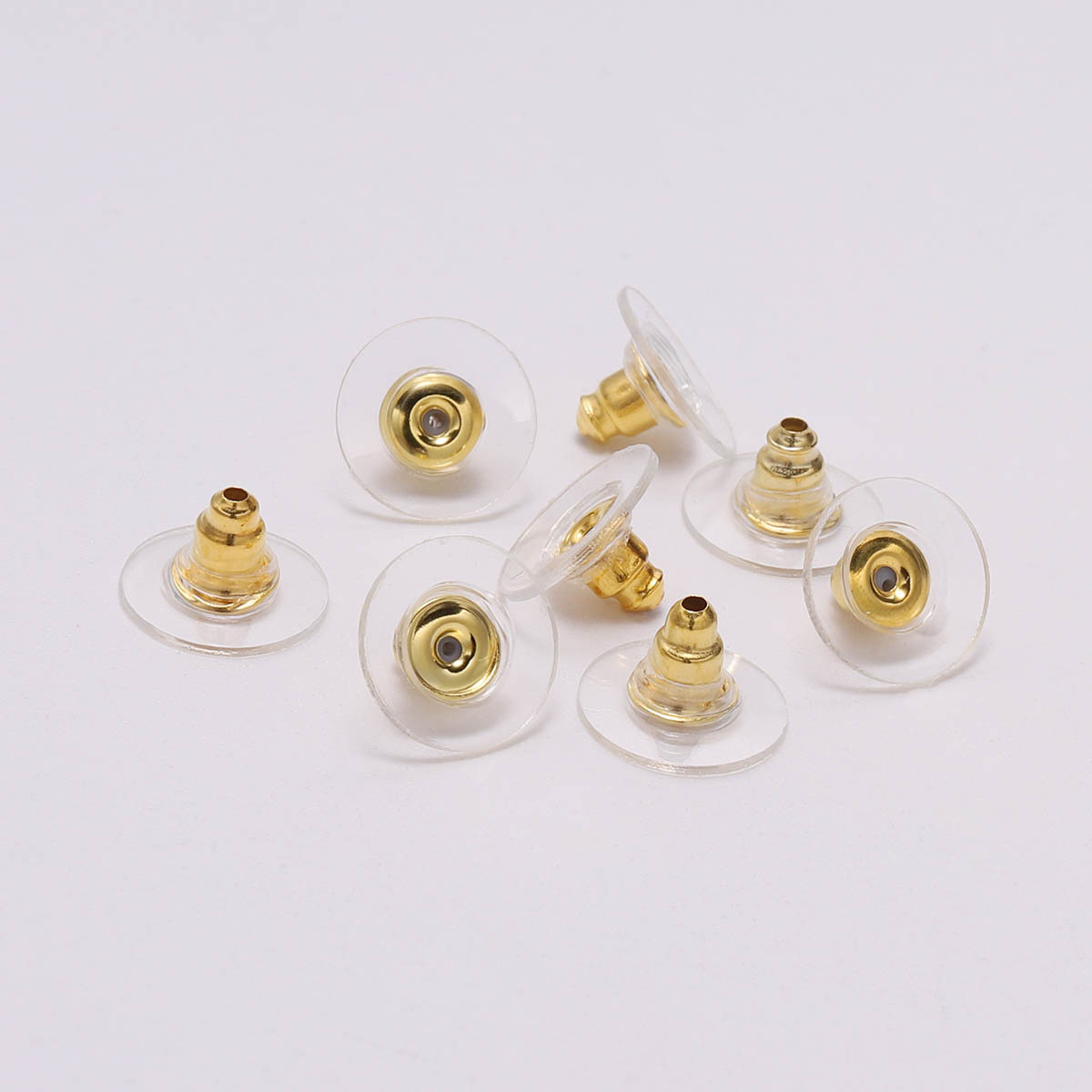 100pcs/bag 6*10mm clear plastic earring backs