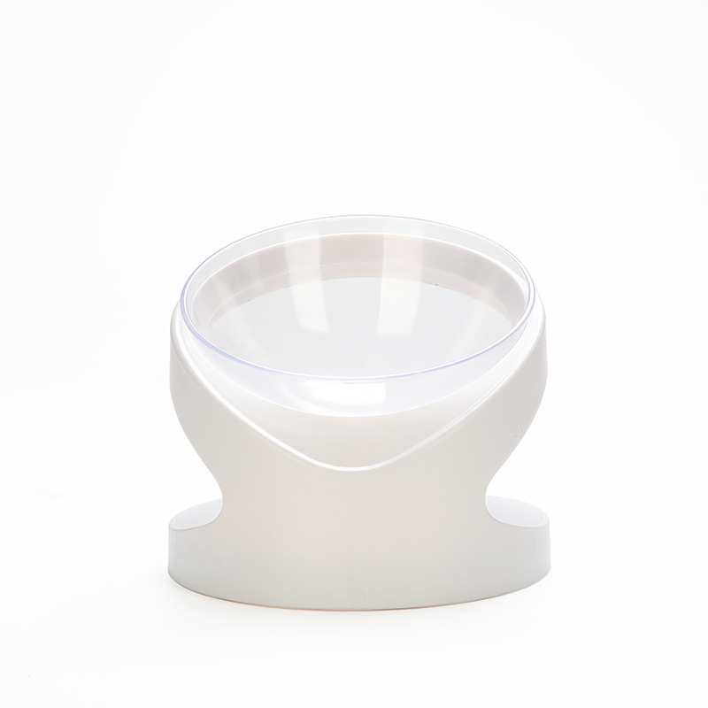 Elevated Transparent Cat Food Bowl With Slanted Stand - Temu