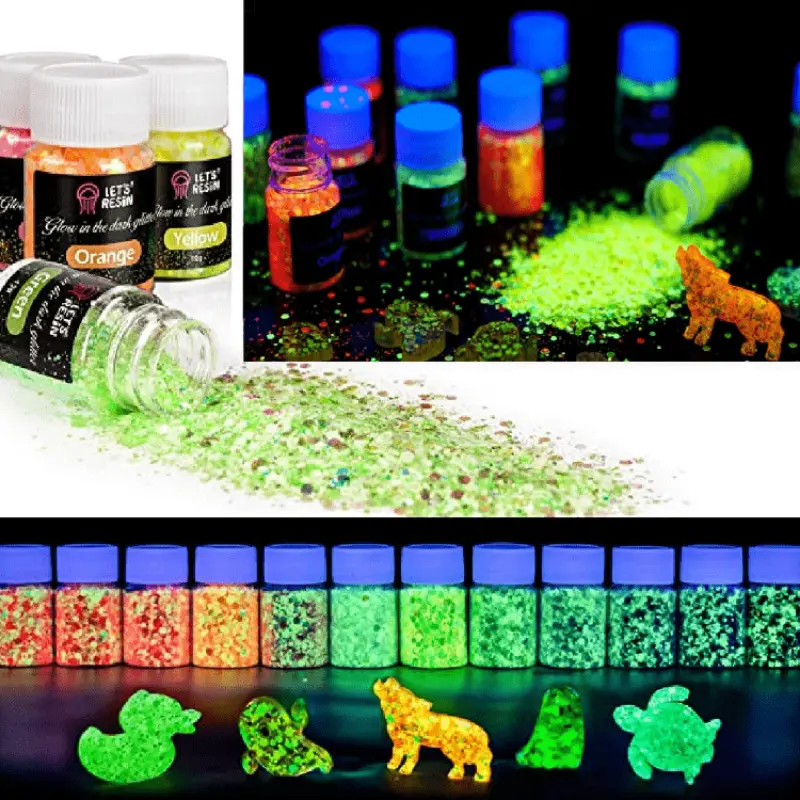 20 color Luminous Glitter Filler For Diy Epoxy Resin - Temu