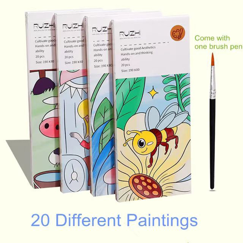 Watercolor Painting Book With Brush Watercolor Paint - Temu