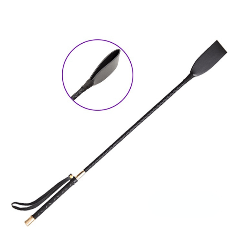 Riding Pu Leather Flogger Whip Sex Play Leather Black Crop - Temu