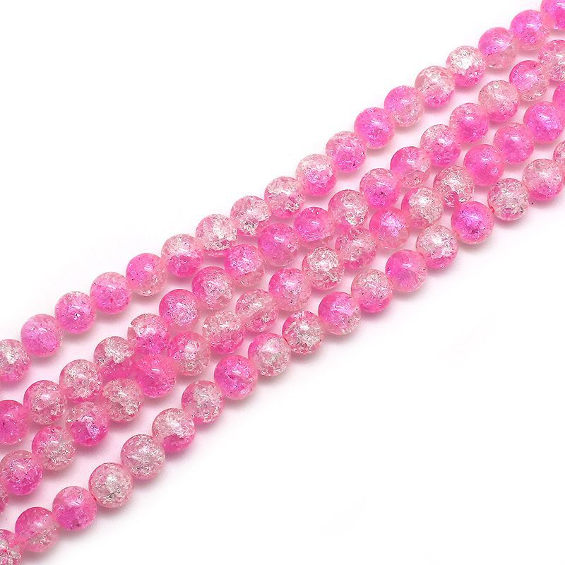 PRETTY PINK Glass Bead Soup Mix, Crystal, crackle glass, lampwork,  crystals, pearls 3 x 4 bag bgl0889