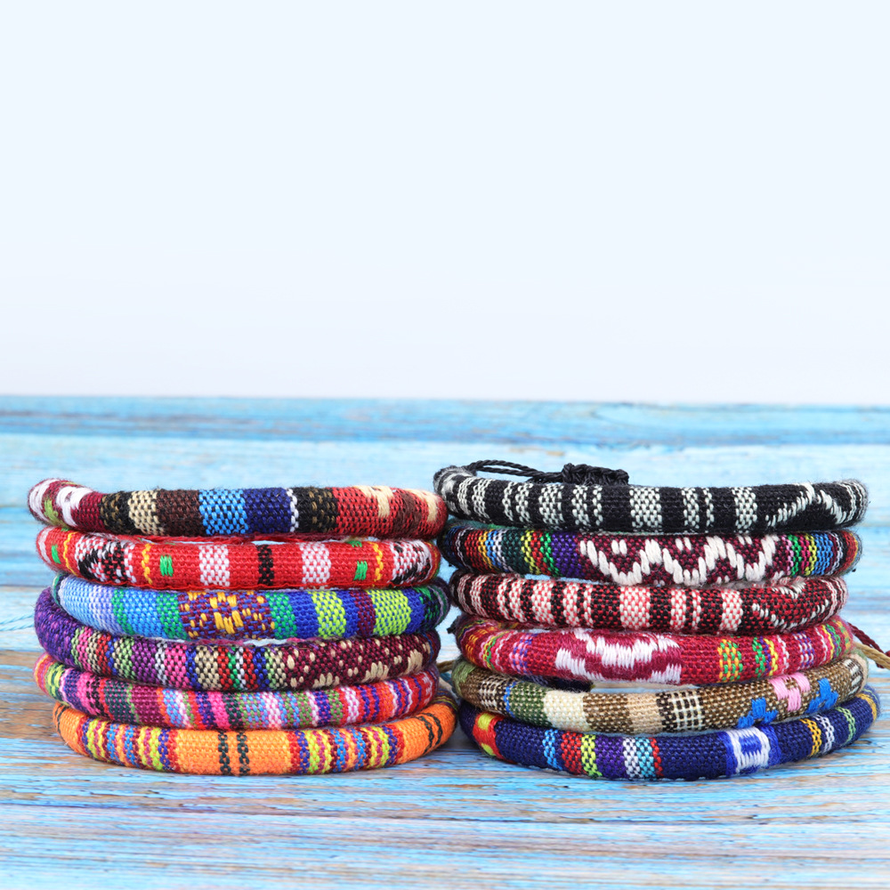 Bohemian Rope Handwoven Braided Bracelet Ethnic Bangle