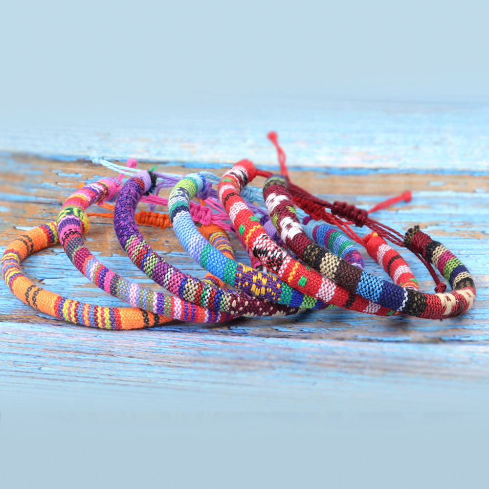 Bohemian Rope Handwoven Braided Bracelet Ethnic Bangle