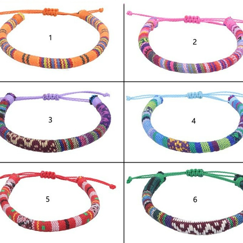 Bohemian Rope Handwoven Braided Bracelet Ethnic Bangle
