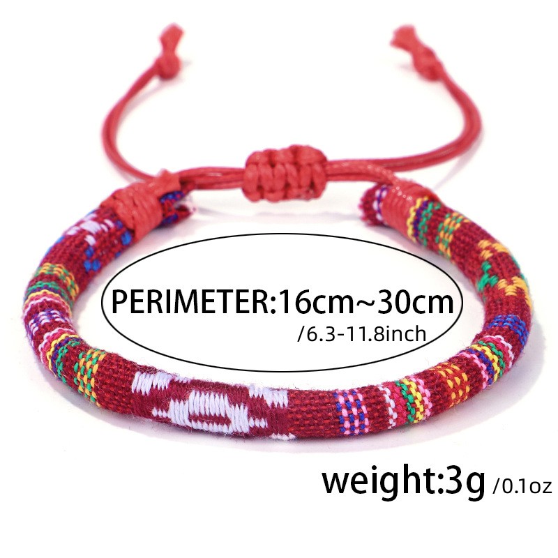 Bohemian Rope Handwoven Braided Bracelet Ethnic Bangle