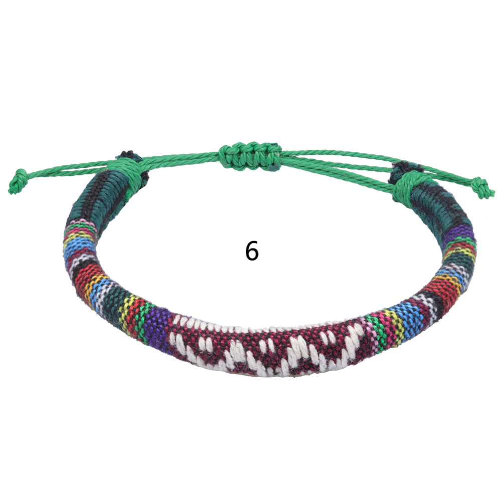 Bohemian Rope Handwoven Braided Bracelet Ethnic Bangle