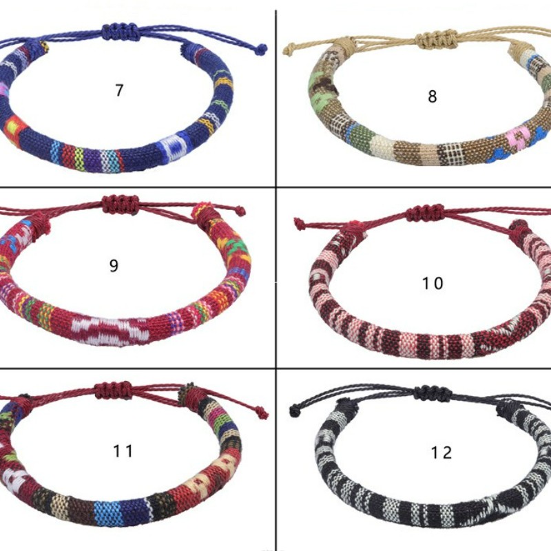 Bohemian Rope Handwoven Braided Bracelet Ethnic Bangle