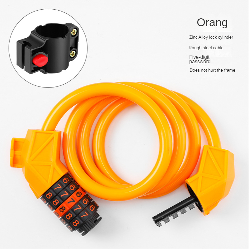 High Security Bike Lock 5 Digit Combination Cable Lock Road Temu