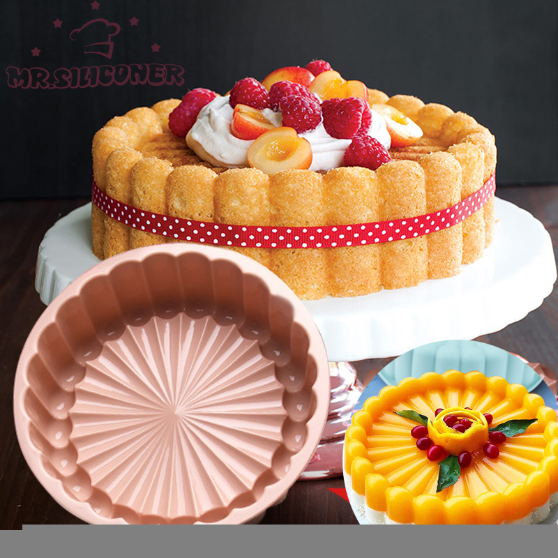 Silicone Charlotte Cake Pan Reusable Round Baking Molds For - Temu