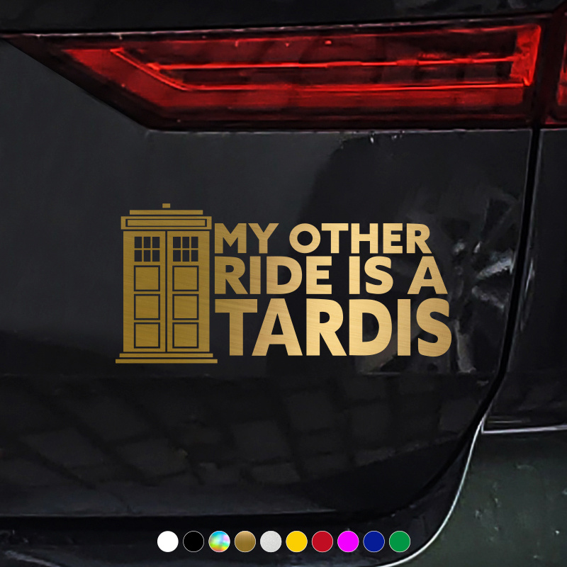Ride A Tardis Car Stickers Car Body Window Bumper Waterproof - Temu