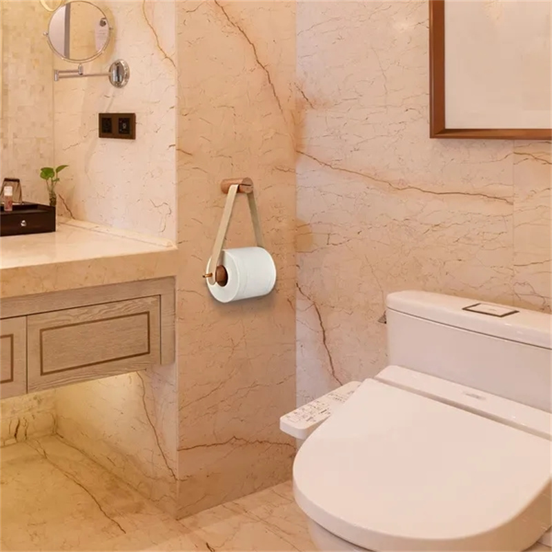 Slim Wall Mounted Toilet Paper Holder with Glass Shelf