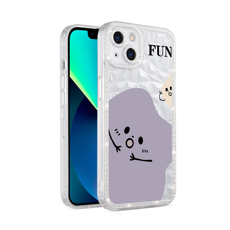 Printed Soft Tpu Glitter Phone Case For Iphone14/14plus/14pro