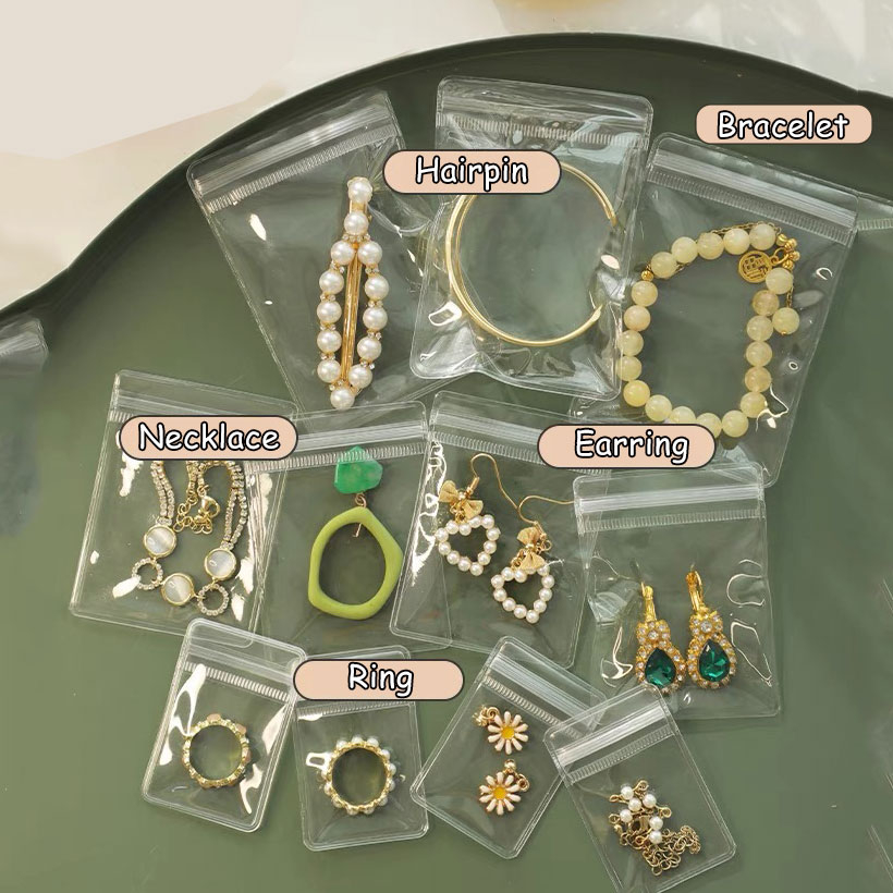 US 100 Pack PVC Clear Jewelry Anti Oxidation Zipper Bags Anti-Tarnish Organizers, Size: 2.36×3.14 inch