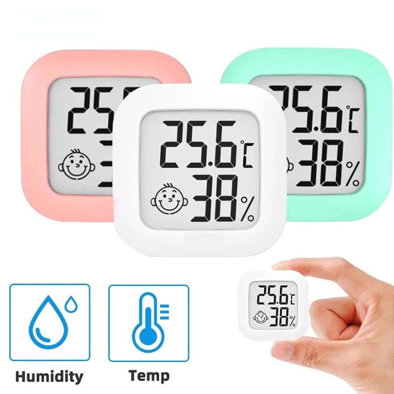 MEASUREMAN Digital Indoor Thermometer and Hygrometer with Humidity Gauge with Touch LCD Backlight , Accurate Temperature Humidity Monitor Meter for