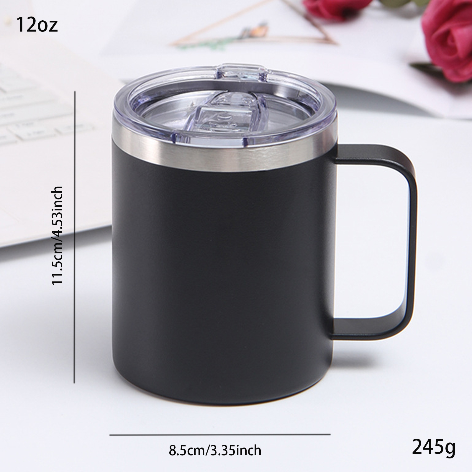 Thermos Cup 304 Stainless Steel Insulated Coffee Mug With Handle Thermos  Cup For Home Office 350ml