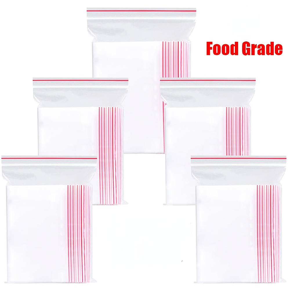 Food Safe Pink Mylar Storage Bags Zipper Seal Packaging for Snacks and Meal  Prep