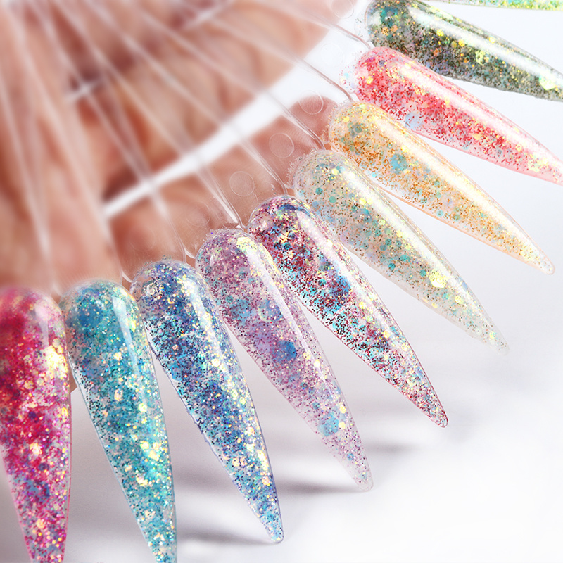 15g Mermaid Acrylic Powder Chunky Glitter Bulk Sequins Tips Carving Polymer  Extension Builder For French Charms Nail Accessories