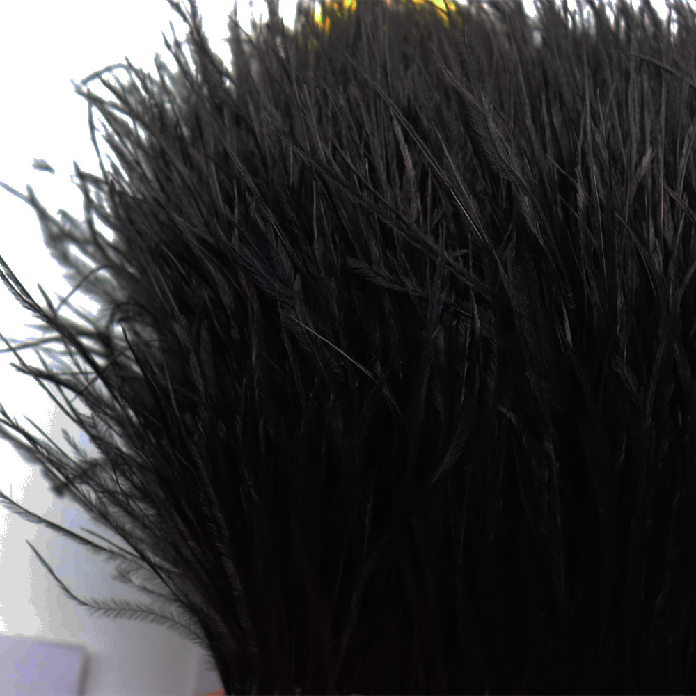 Fluffy Ostrich Feather Trim Ribbon Crafts Handwork Diy Black - Temu