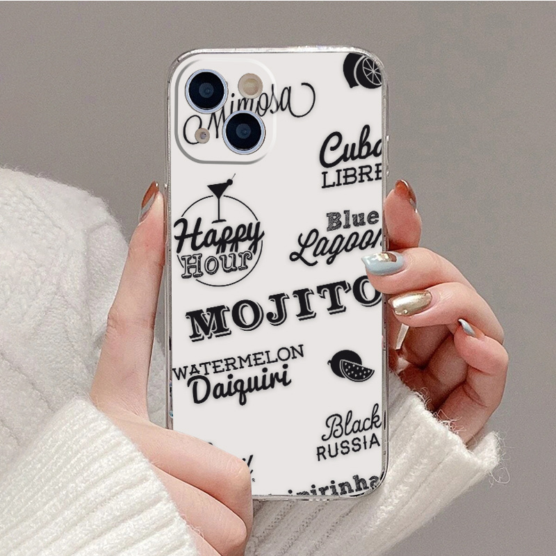 Transparent Happy Hour Design Mobile Phone Case Iphone Temu