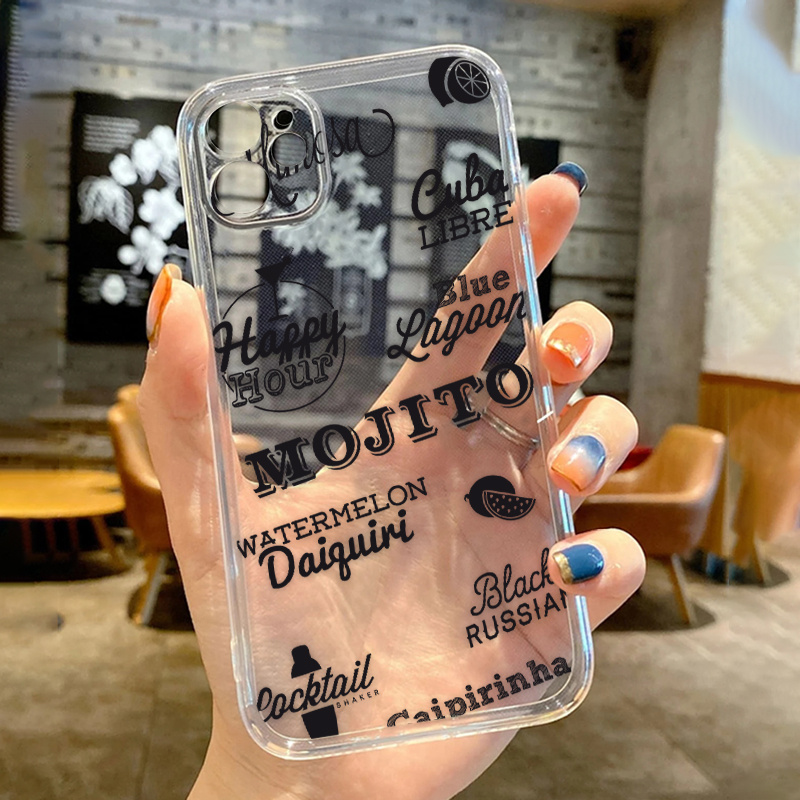 Transparent Happy Hour Design Mobile Phone Case Iphone Temu