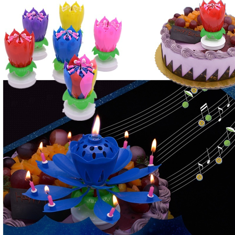 1pc, Double Layer Rotating Lotus Disc Base, Cake Singing Happy Birthday  Music Candles, Diy Cake Decoration, Birthday Cake Decor Candle, Party Cake  Decor Supplies - Home & Kitchen - Temu Luxembourg