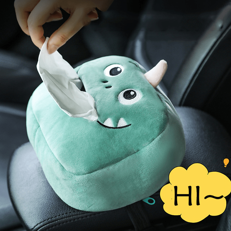 Plüsch Cartoon Tier Auto Taschentuchbox Mülltonne Zwei In Eins Kreative  Multifunktionsaufbewahrung Hängende Tasche Auto Niedliche Dekoration - Auto  - Temu