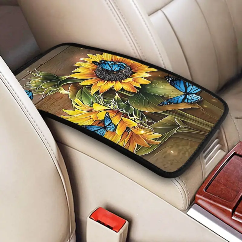 Sunflower Auto Center Console Armrest Pad: Universal Fit For - Temu