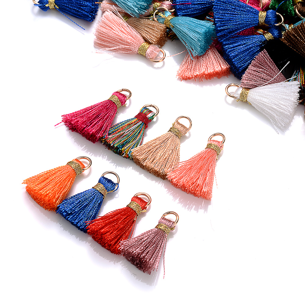 2 Pcs mini tassel kit tiny key chain tassels tassels for keychain curtain