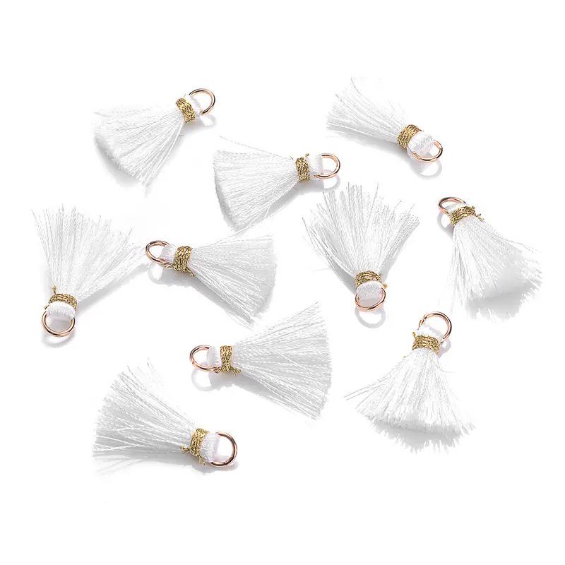 Small Tassels With Hanging Rings Polyester Rayon Tassels - Temu